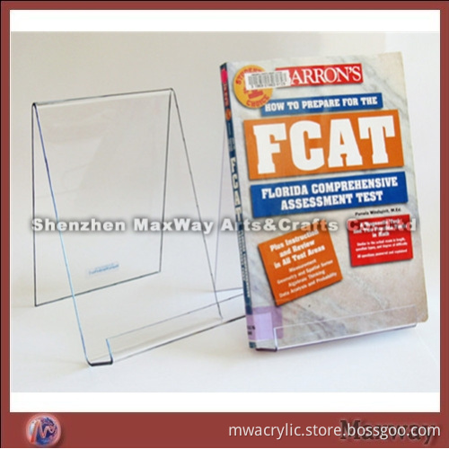 V-shaped Crystal Decent Acrylic Brochure/Book Display Holder/Stand